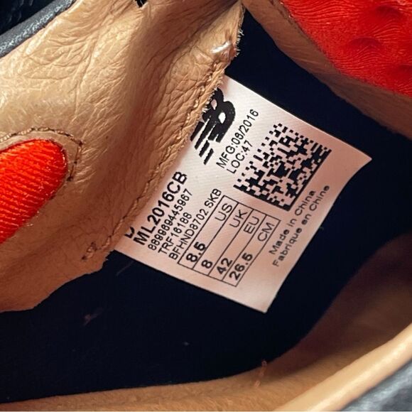 New Balance 2016 'Tokyo Design Studio Black ML2016CB Sneakers Men’s Size 8.5 - Picture 6 of 7